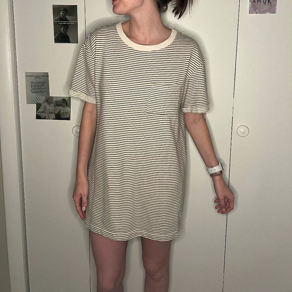 Striped Cotton Tshirt Dress